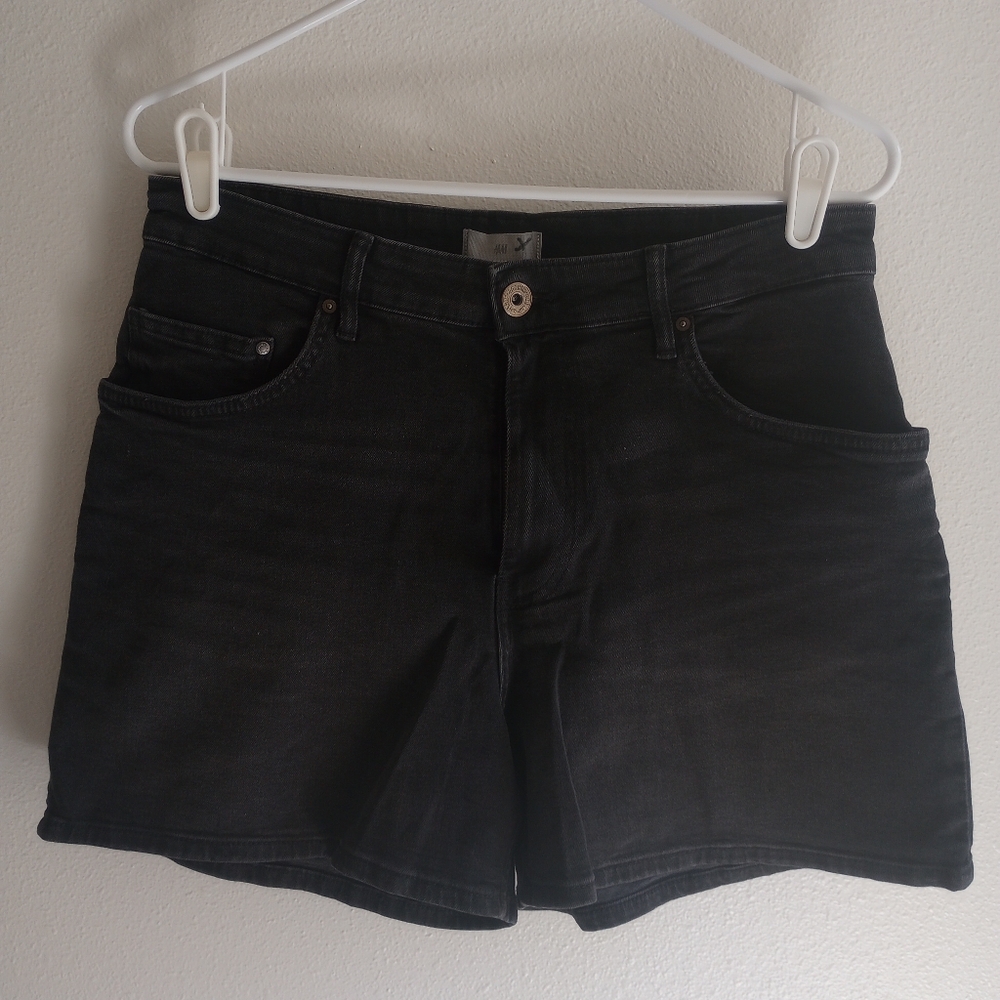 Women's Black Denim Shorts
